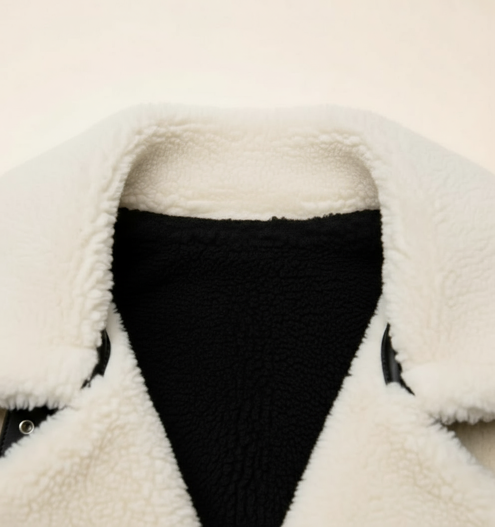 FLEECIAS™ Contrast Lamb Fleece Jacket – Autumn/Winter