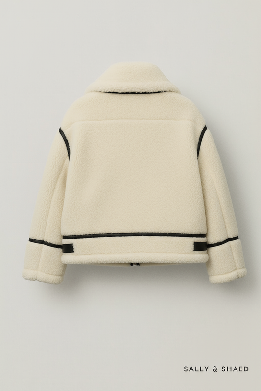 FLEECIAS™ Contrast Lamb Fleece Jacket – Autumn/Winter